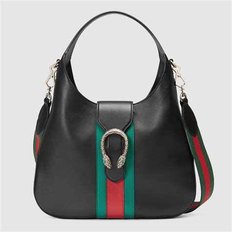 gucci black leather hobo|Gucci hobo bags for sale.